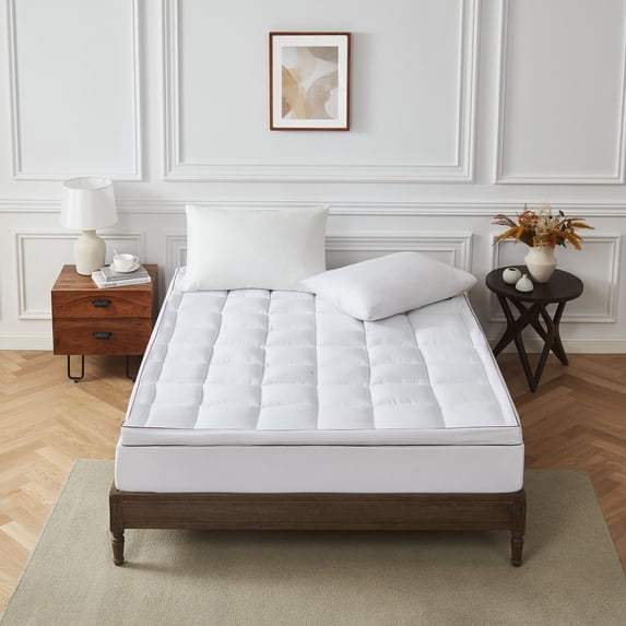 Extra Thick Mattress Topper Twin Size, 8-21 Inch Mattress, Plush Soft Mattress Topper For Back Pain