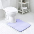 thumbnail image 1 of Extra Thick Memory Foam Bathroom Contour Rug (20x24 Lavender) Non Slip Toilet U Shaped Bath Mat, Water Absorbent Luxury Soft Plush Carpet with Anti-Skid Bottom, Machine Washable and Dry, 1 of 6