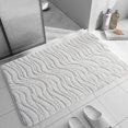 thumbnail image 1 of Extra Thick Microfiber Non-Slip Bath Mat, Super Absorbent Quick Dry Door Rug for Bathroom Kitchen Entryway, Striped Floor Mat with Rubber Backing, Machine Washable, 1 of 7