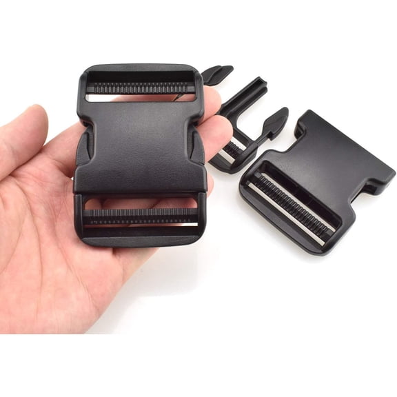 Extra Thick Military Grade Dual Adjustable Quick Side Release Buckles 2 Inch Wide 4 Pack Clips Snaps No Sewing Heavy Duty Replacement Webbing Boat Cover Backpack