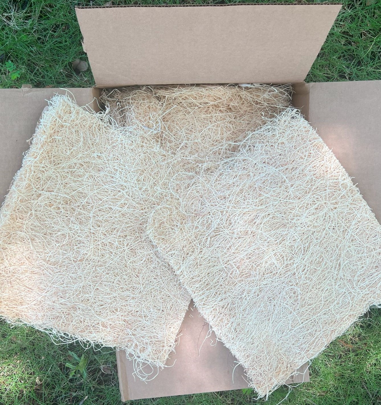 Extra Thick Beige Natural Fiber Nesting Pads - 10 Pack