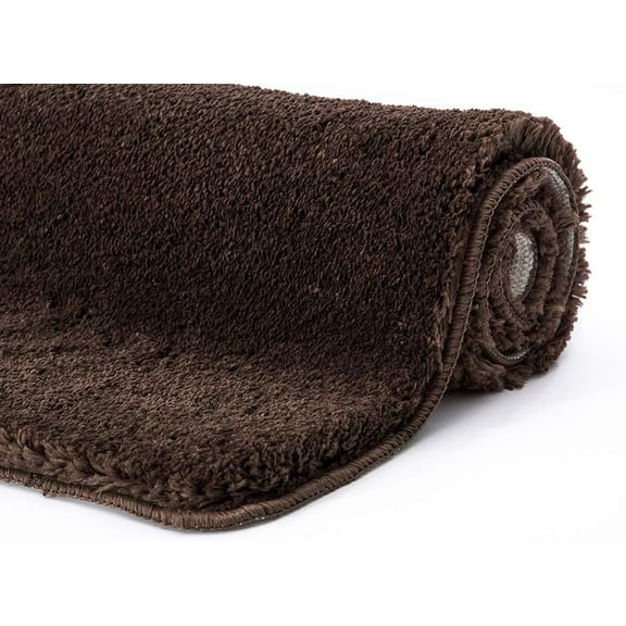 Extra Thick Non Slip Bathroom Rug Shaggy Soft Bath Mat Plush Microfiber Absorbent Water for Shower Tub Machine Washable (16x24 Inches)