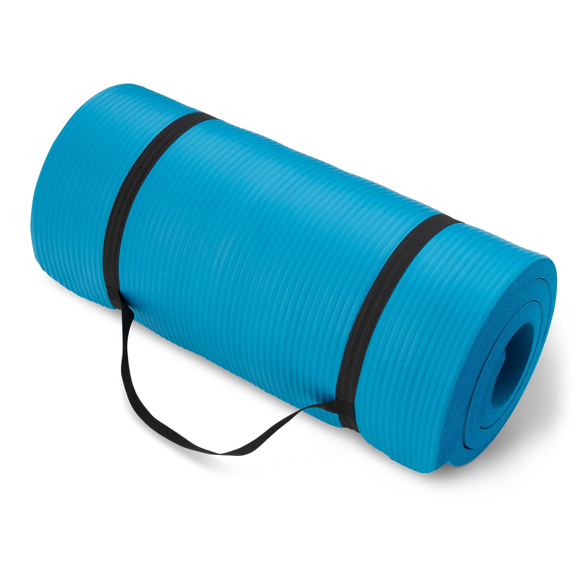 Extra Thick Non-Slip Exercise Yoga Mat with Carrying Strap for Home Gym, Pilates, and Floor Workouts