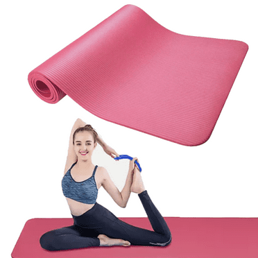 Extra Thick Non-Slip Yoga Mat for Women - 8mm TPE Exercise Mat for Pilates, Gymnastics, Home Workouts - Eco-Friendly & Lightweight. (Pink)