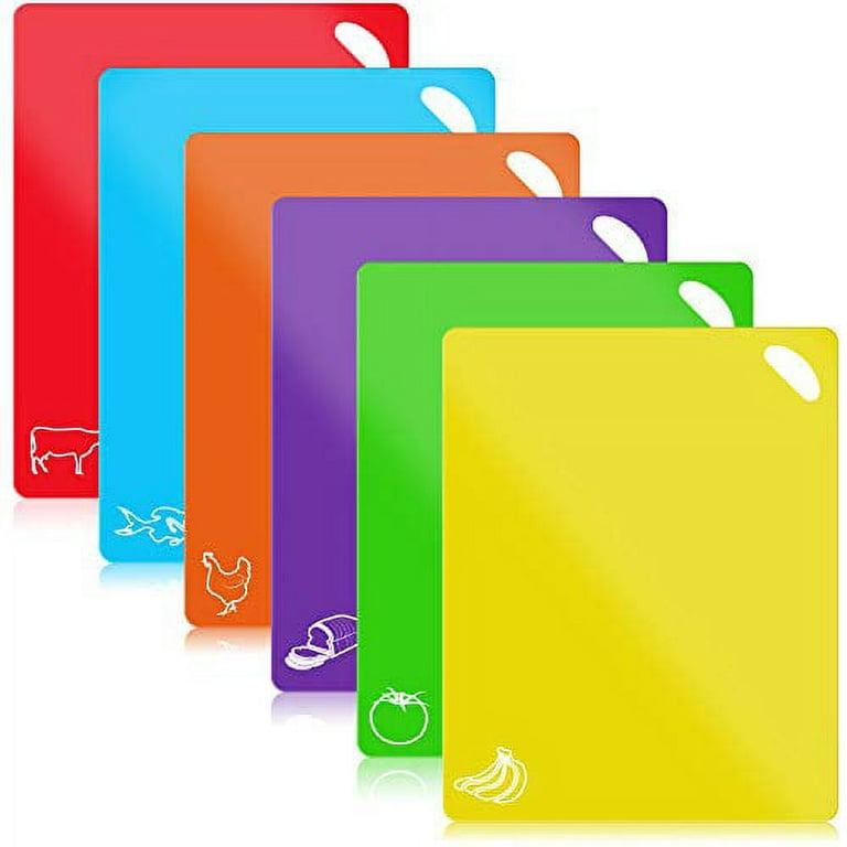  Plastic Cutting Boards for Kitchen - Colorful Flexible