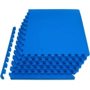 Extra Thick Puzzle Exercise Mat, EVA Foam Interlocking Tiles for Protective, Cushioned Workout Flooring for Home and Gym Equipment, Grey - 3/4 inch - 96 Sq Ft - 24 Tiles