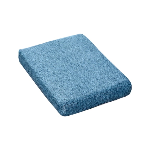 Extra Thick Rectangular Seat Cushion - High-Density Foam Pad with Non- Bottom for Office Chairs, Floor Meditation, Stools - Removable Washable Cover for Home & Commercial Use