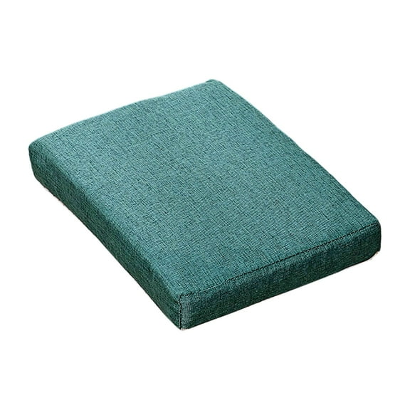Extra Thick Rectangular Seat Cushion - High-Density Foam Pad with Non- Bottom for Office Chairs, Floor Meditation, Stools - Removable Washable Cover for Home & Commercial Use