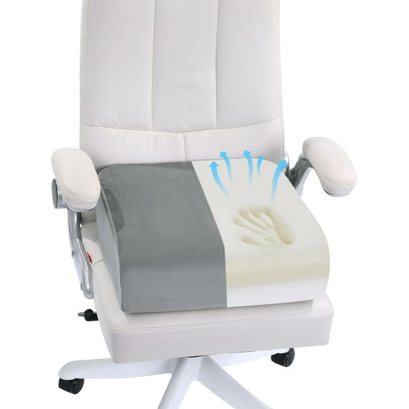 Extra Thick Seat Cushions for Office Chair,Adult Booster Seat for Car,Memory Foam Car Cushion for Height,Chair Cushions for Elderly Wheelchair,Desk Chair Seat Cushion (Dark Grey)