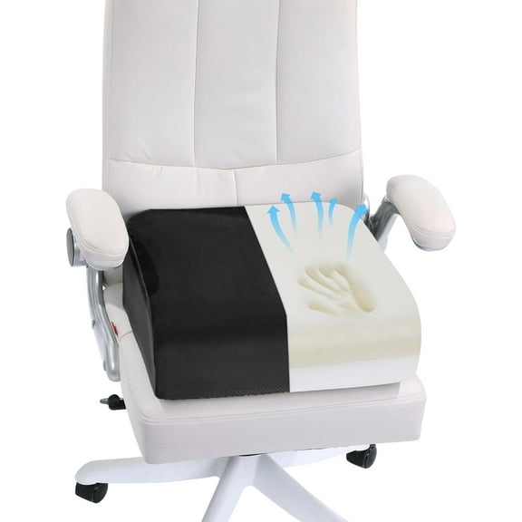 Extra Thick Seat Cushions for Office Chair,Adult Booster Seat for Car,Memory Foam Car Cushion for Height,Chair Cushions for Elderly Wheelchair,Desk Chair Seat Cushion (Black)