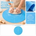 thumbnail image 1 of Extra Thick Silicone Baking Mat, Non-Slip Dough Rolling Pad with Measurements, Heat-Resistant Surface for , Pizza, Pie Crusts, and Bread Kneading, 1Pack Blue, 1 of 6