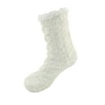 thumbnail image 1 of Extra Thick Soft Warm Cozy Fuzzy Thermal Cabin Fleece-lined Knitted Non-skid Crew Socks, Color 12 White Sparkles, 1 of 1