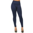 thumbnail image 1 of Extra Thick Solid Basic Leggings - Plus Size - 1XL 2XL 3XL Navy One Size Plus, 1 of 1