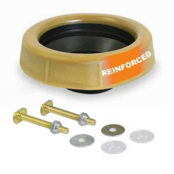 Extra Thick Toilet Wax Ring Gasket with Flange and Bolts for Toilet Bowl Waste Lines, Universal Fit for 3 or 4 Inch Lines- Gas, Odor, and Watertight Seal