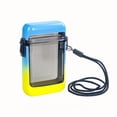 thumbnail image 1 of Extra Thick Waterproof Clear ABS Cigarette Case - 20-Count Sealed Smoke Storage Box with Lanyard, Outdoor Moistureproof Holder for Men, Portable Compact Design , Cigarette Holder Case,Blue, 1 of 6