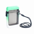thumbnail image 1 of Extra Thick Waterproof Clear ABS Cigarette Case - 20-Count Sealed Smoke Storage Box with Lanyard, Outdoor Moistureproof Holder for Men, Portable Compact Design , Cigarette Holder Case,Green, 1 of 6