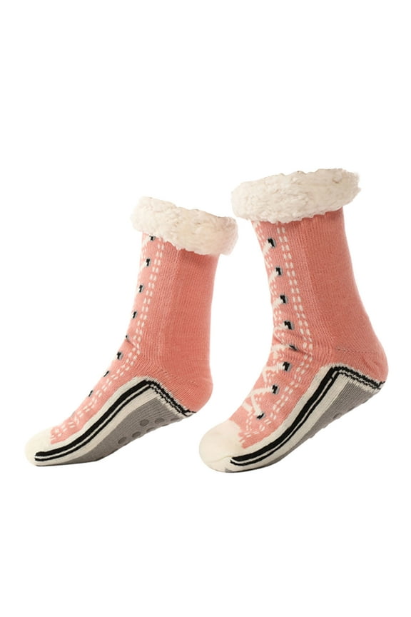 Extra Thick Winter Socks for Women & Men - Non-Slip Fleece House Socks with Grips - Warm Thermal Indoor/Outdoor Floor Slipper Socks for Cold Floors