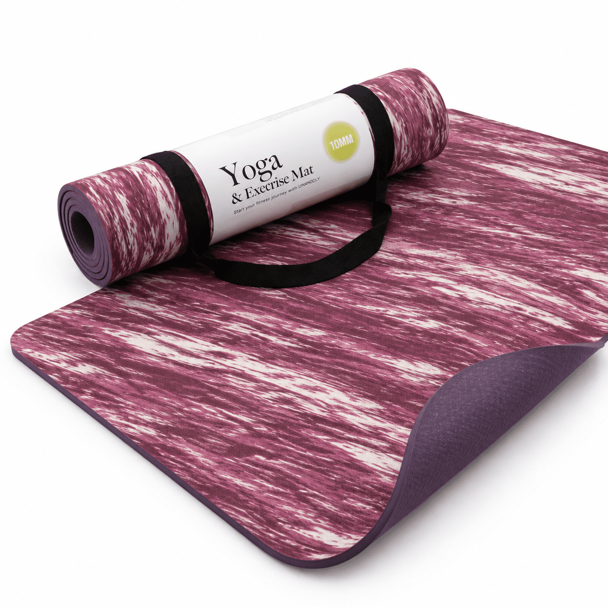 Extra Thick Yoga Mat 2/5 Inch (10mm) Rubber And Tpe Non Slip Mats With ...