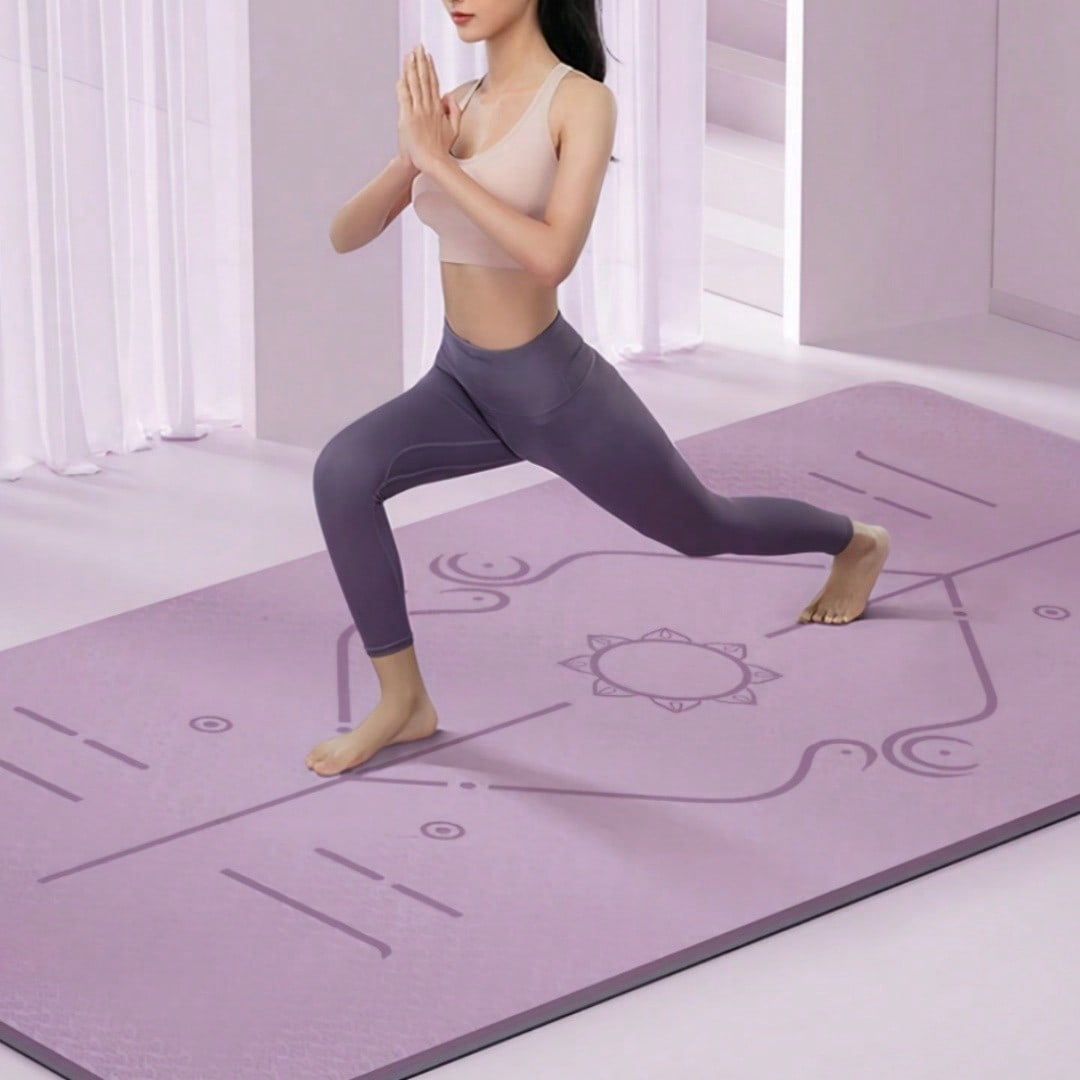 Extra Thick Yoga Mat for Women - 1/2 Inch Shock-Absorbing & Non-Slip Fitness Mat - Ultra Quiet Exercise Mat for Home Workouts, Pilates & Floor Exercises (68"x24") - Purple
