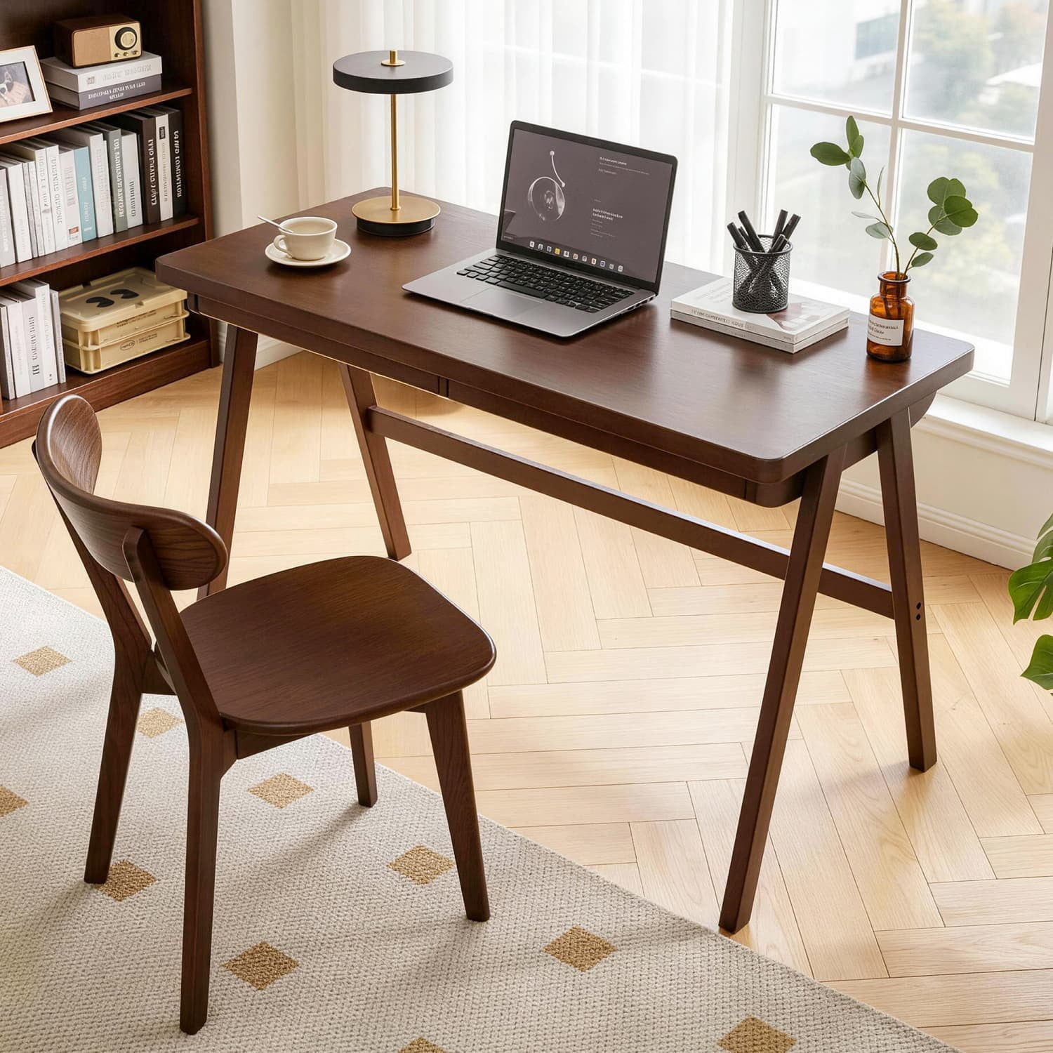 Extra Thickened Writing Desk with Reinforced Metal Frame, Waterproof Scratch Resistant Desktop Large Space Computer Table for Kids Study Office Drawing Workstation