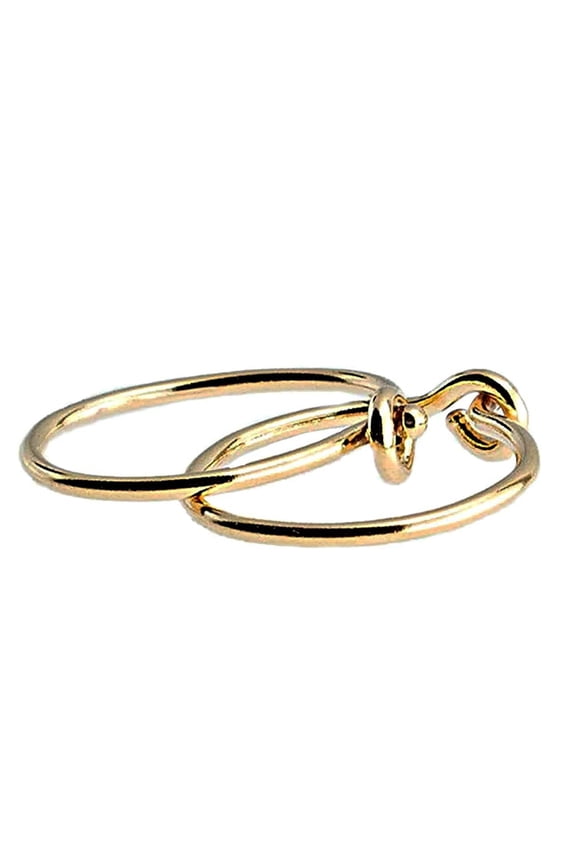 Extra Thin 8mm Hoop Earrings Cartilage 14K Gold Filled for Small and Thin Earlobes (8mm x 22 gauge / Smooth)