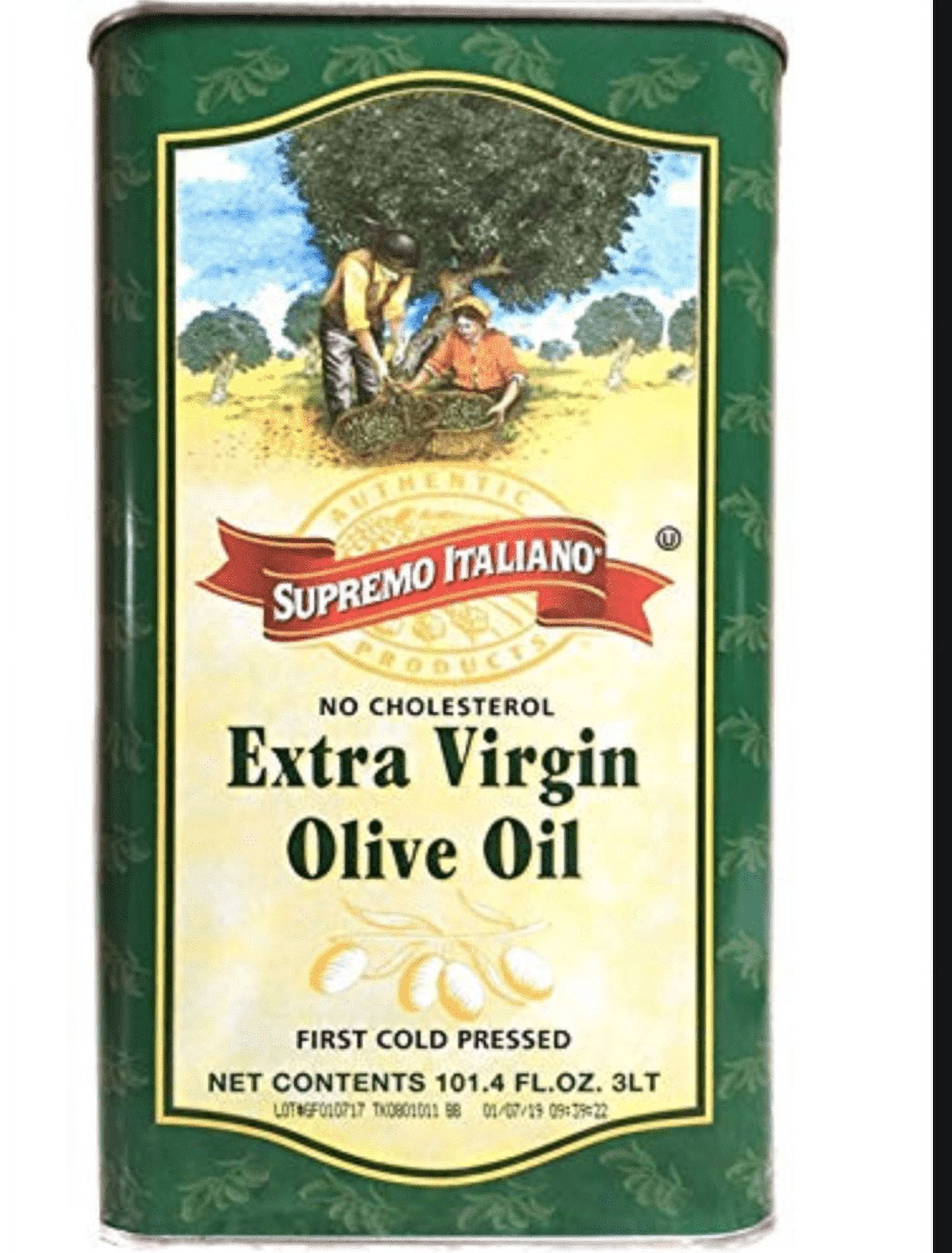 Supremo Italiano Extra Virgin Olive Oil | Cold Pressed | Kosher | 101.4 fl. oz. (3L)