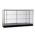 thumbnail image 1 of Extra Vision Display 70 Inch Glass Showcase Aluminum Frame Glass Shelving Silver, 1 of 5