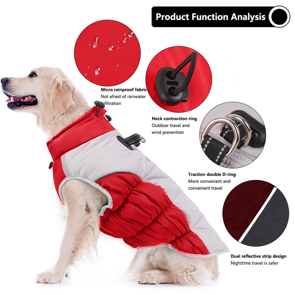 Dog Coat With Built In Harness Norbi Pet Warm Jacket Small Dog