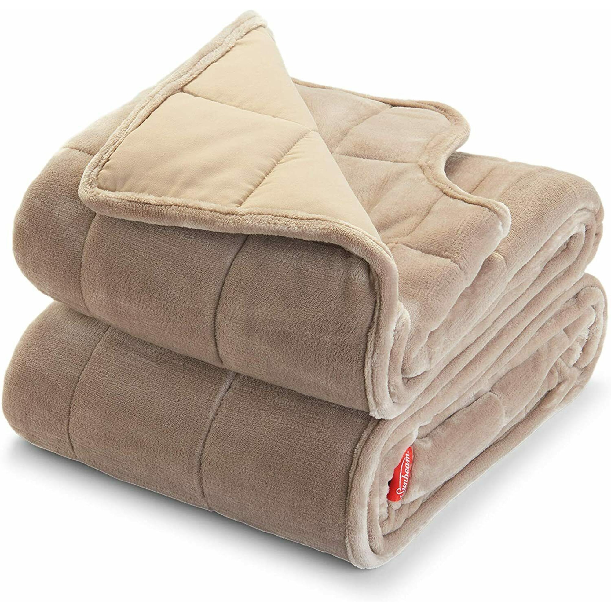 Extra Warm Sunbeam Weighted Blanket Reversible Plush Velvet/Microfiber 54”  x 73” - Walmart.com