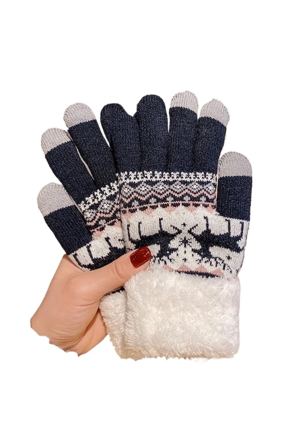 Extra Warm Winter Gloves For Women and Men, Double-Layer Screen Touch Gloves, Super Warm Woven Hand Warmer