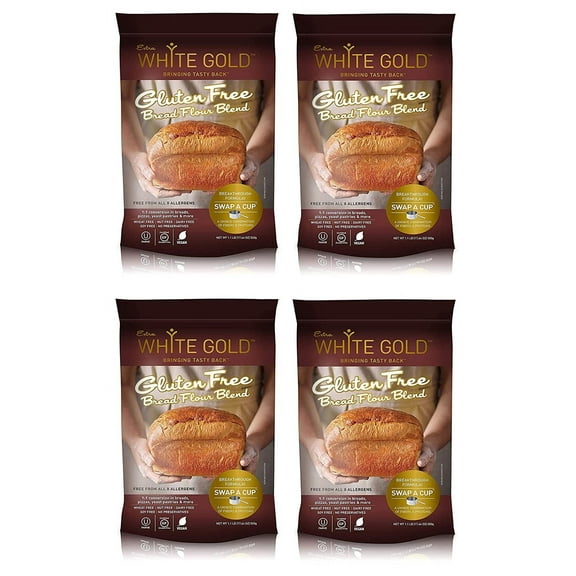 Extra White Gold Gluten Free Bread Flour, 4-Pack, 1.1-Pound