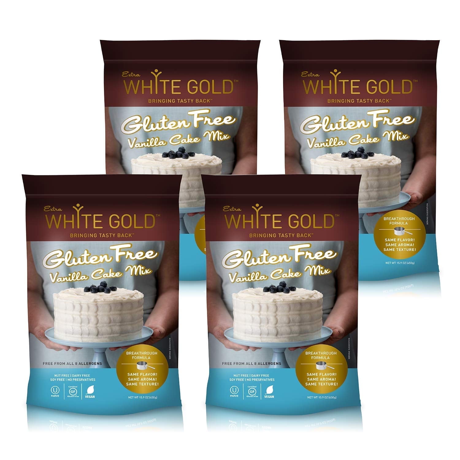 Extra White Gold Gluten Free Vanilla Cake Mix - 4 Pack