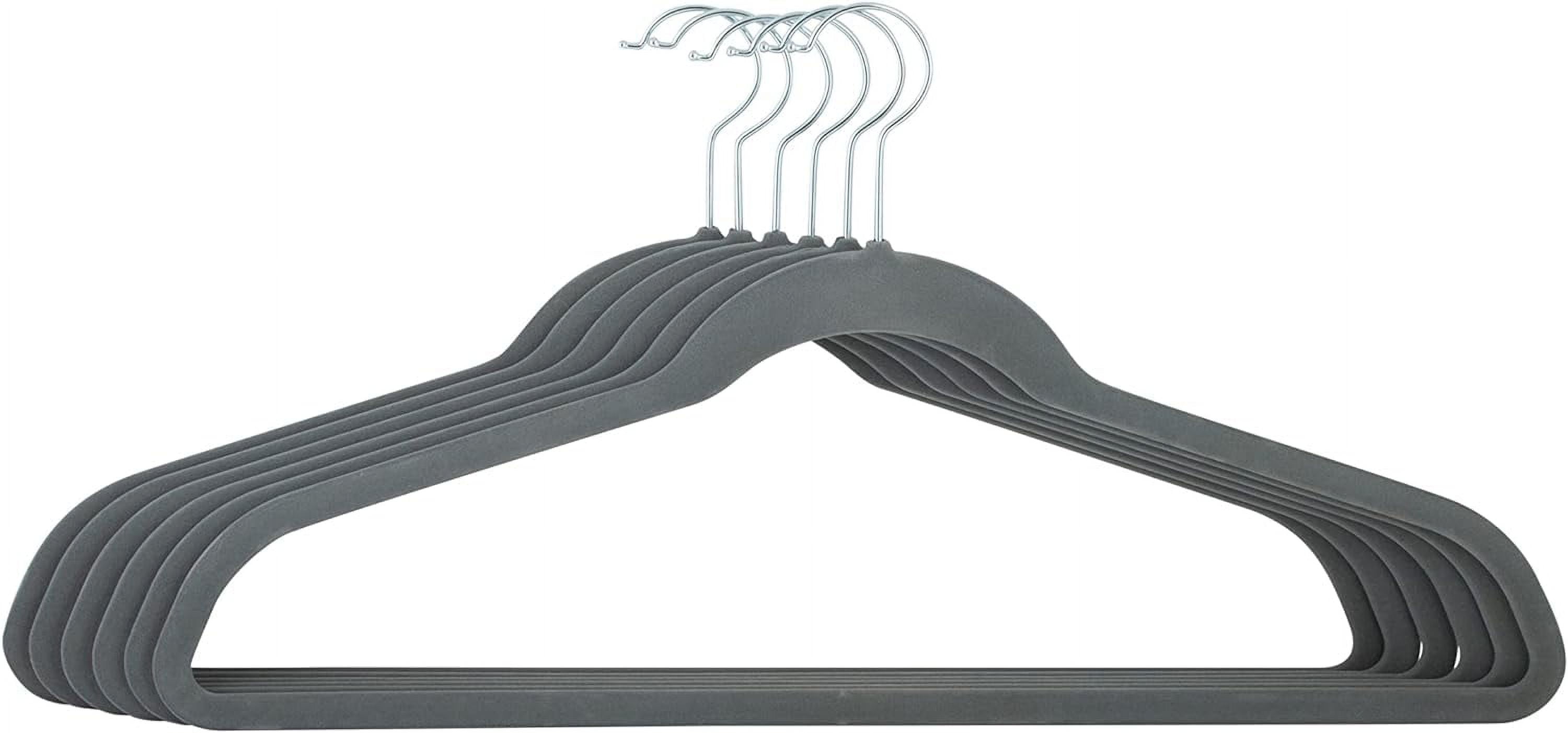 Extra Wide 21 Velvet Coat Hangers 6 Pack Heavy Duty, AntiSlip