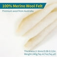 thumbnail image 1 of Extra Wide 59" Merino Wool Prefelt for Felting 100% Pure,19-Micron, Machine Washable Felting Fabric for Needle Felting, Wet Felting & DIY Art Projects (12x59 Inch), 1 of 10