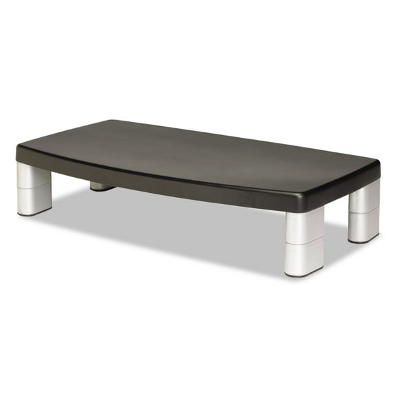 Extra-Wide Adjustable Monitor Stand, 20" X 12" X 1" To 5.78", Silver/black, Supports 40 Lbs | Bundle of 5 Each