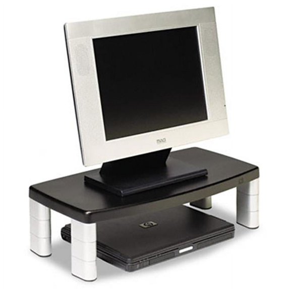 Extra-Wide Adjustable Monitor Stand- Black
