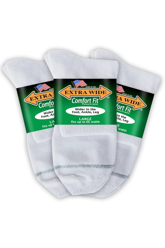 Athletic Quarter Sock (3 Pairs) for Men and Women, Made in USA, Pick your size, Do not size up.