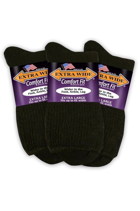 Athletic Quarter Sock (3 Pairs) for Men and Women, Made in USA.