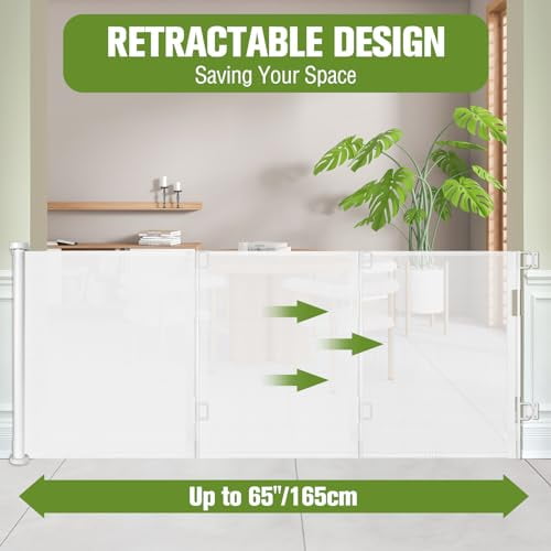 Extra Wide Baby Gate for Large Openings Retractable Baby Gates Indoor Outdoor Extra Long Dog Gate for Doorway Stair Gates for Kids or Pets Extra Large Dog Gate for Stairs