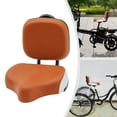 thumbnail image 1 of Extra Wide Bicycle Tricycle Saddle Seat with BackSupport Bike Seat W/ Backrest for Beach/Road Bikes, 1 of 21