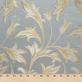 thumbnail image 1 of Extra Wide Bloom Upholstery Jacquard 100% Polyester 118" Fabric By The Yard - Baby Blue / Gold, 1 of 1