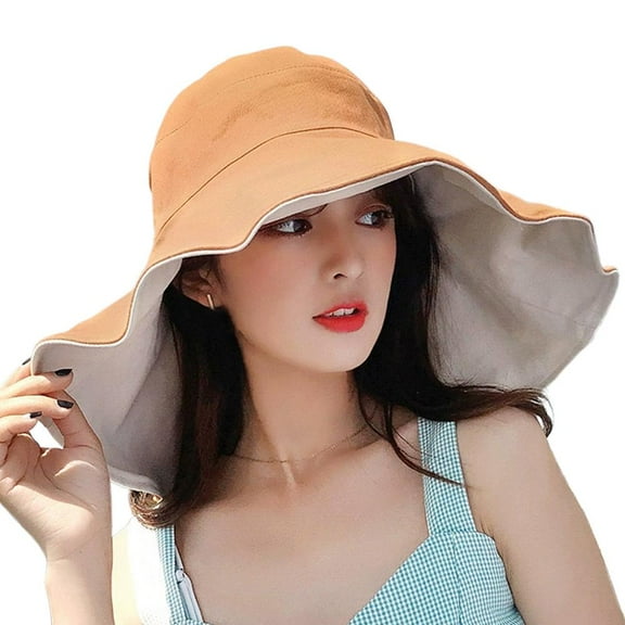 Extra Wide Brim Anti-UV Fisherman Women * Hat Summer G5H1 Sun P5W4 Bucket
