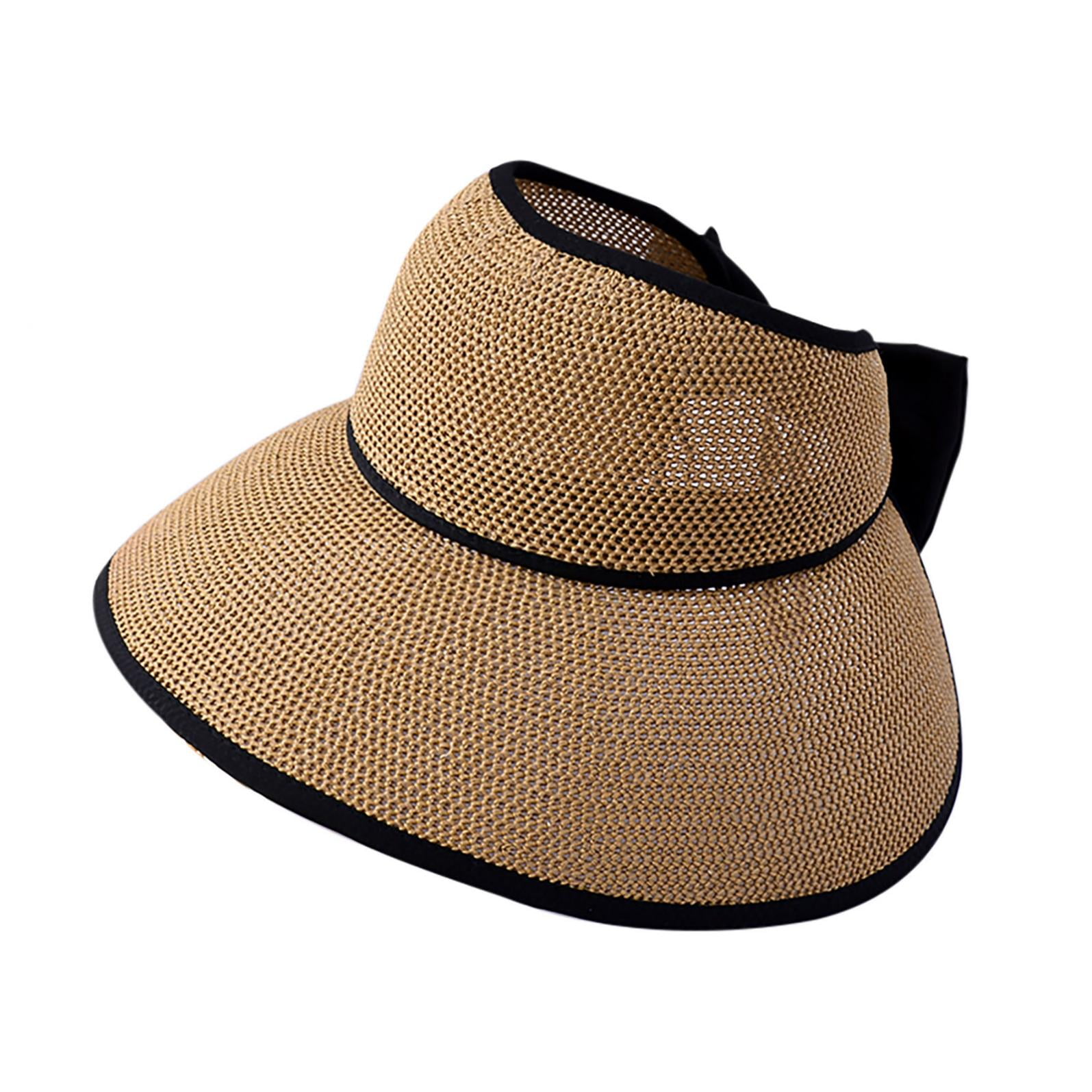 Extra Wide Brim Sun Visor Packable Open Top Bucket Hats Women UV
