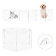 thumbnail image 1 of Extra-Wide Clear Acrylic Freestanding Dog Gates for The House – Folding 6-Panel Pet Gates for Doorways, Stairs, and Open Spaces, Transparent Indoor Barrier for Dogs, Puppies & Cats, 1 of 9