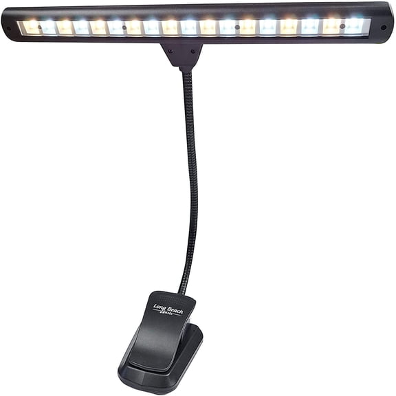 Extra Wide Clip-On Music Stand Orchestra Light- 18 LED Rechargeable USB Piano, Desk, Reading Lamp