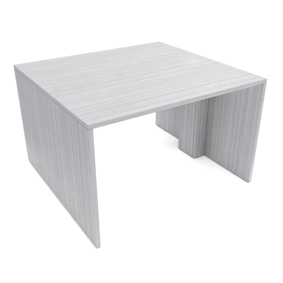 Extra Wide Collaboration Table | 2 Person Group Desk | 4x4 Laminate Table| White Cypress