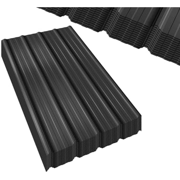Extra-Wide Compact Metal Roofing Panels, 33" Wide x 32" Long Corrugated Steel with Screws, Waterproof for Small Shed, Pergola,  Cover, Gazebo & DIY Projects, 4-Pack Gray$$Tools & Hardware Other