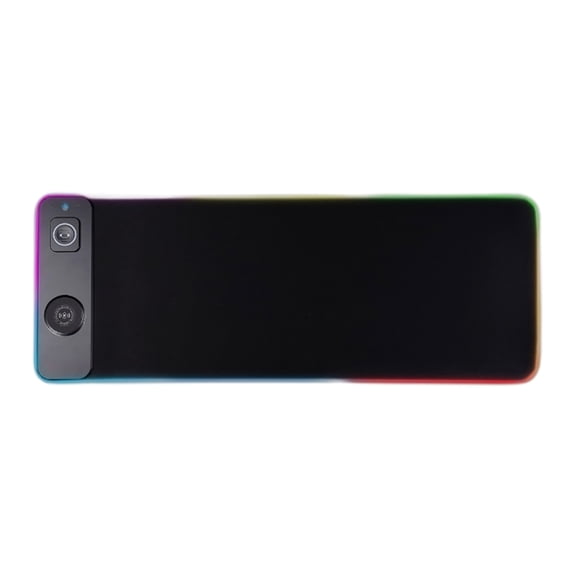 Extra Wide Desk Pad With Wireless Charging Function And Customizable Color Lighting For Work And Play Mat