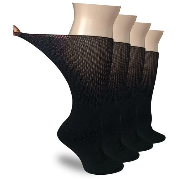 Extra Wide Diabetic Socks for Swollen Feet - Walking Boot Cast Socks, Non-Binding Hospital & Bariatric Socks for Women & Men, Lymphedema Support Socks