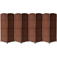 thumbnail image 1 of Extra Wide - Diamond Weave Fiber Room Divider, 8 Panel (Brown), 1 of 8